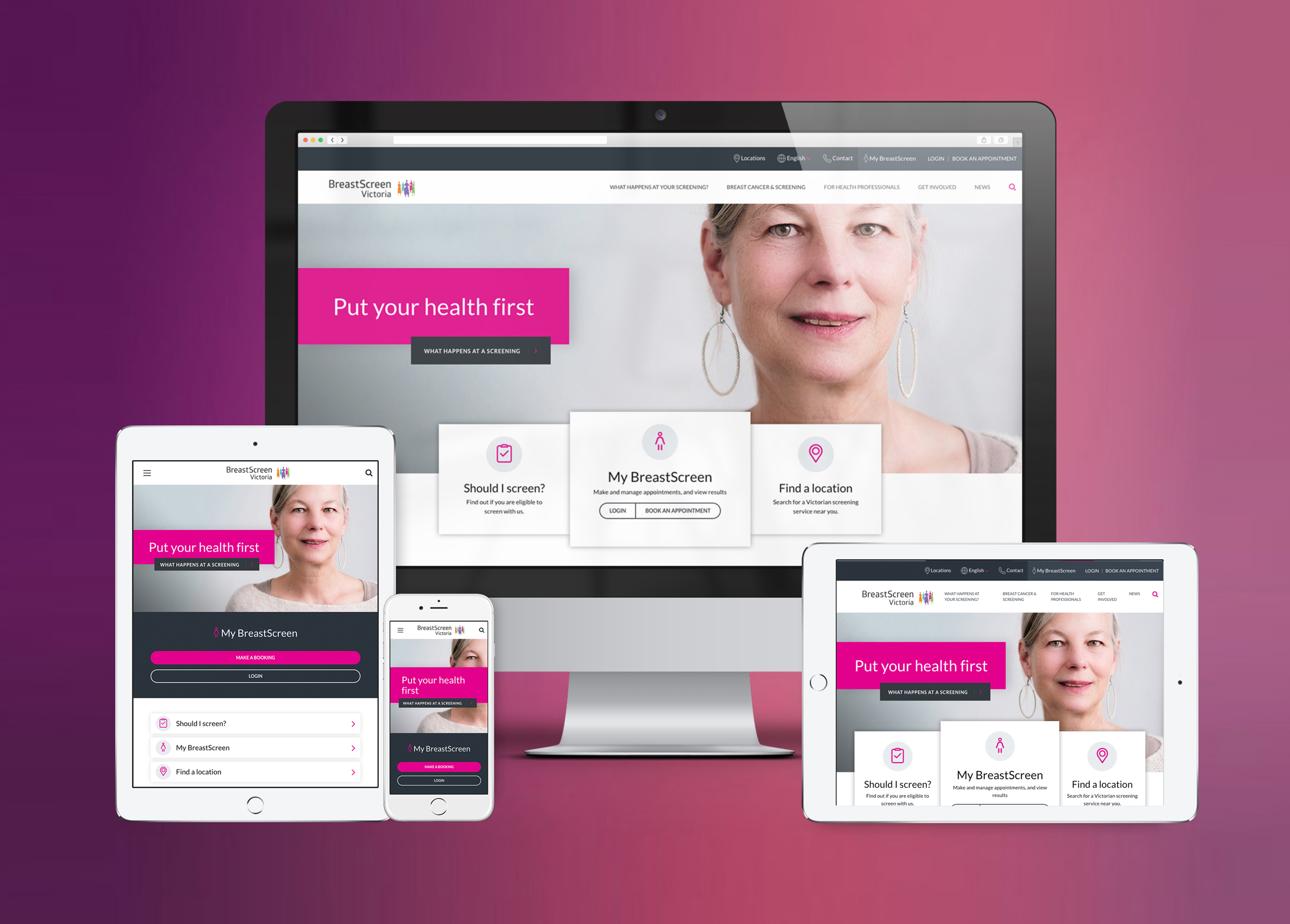 Old BreastScreen Victoria website