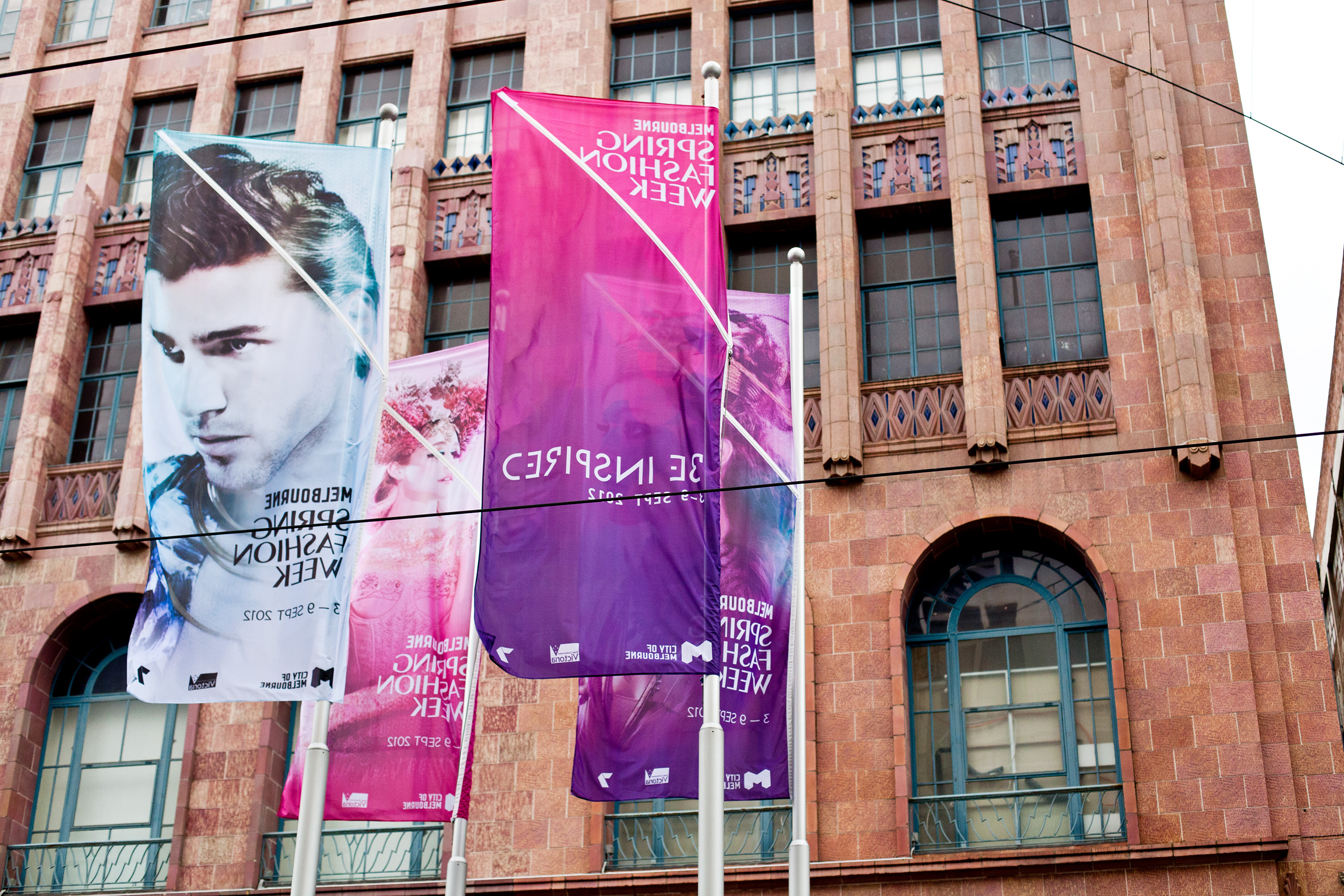 Event flags in Bourke Street Mall