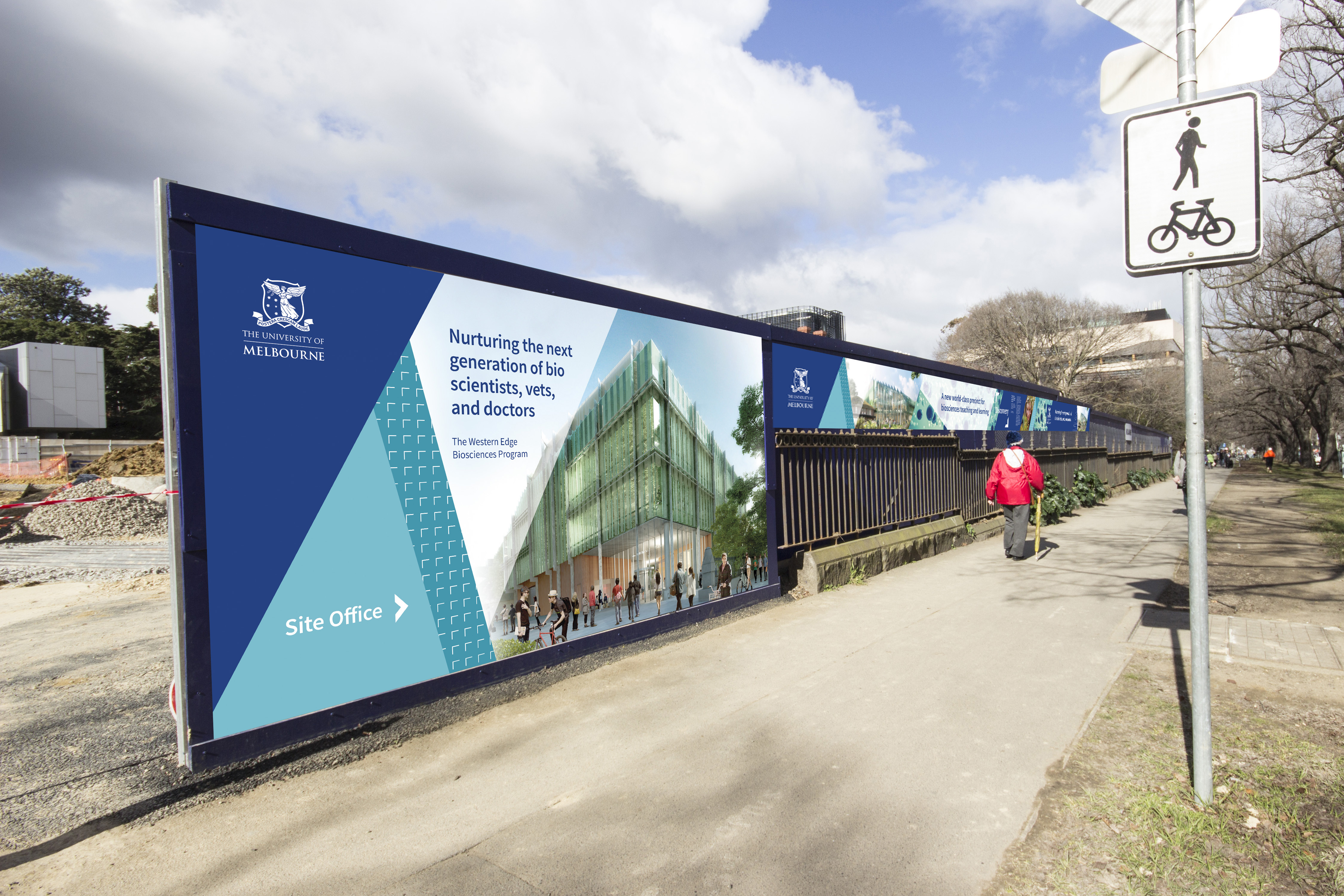 University of Melbourne Fence hoarding design