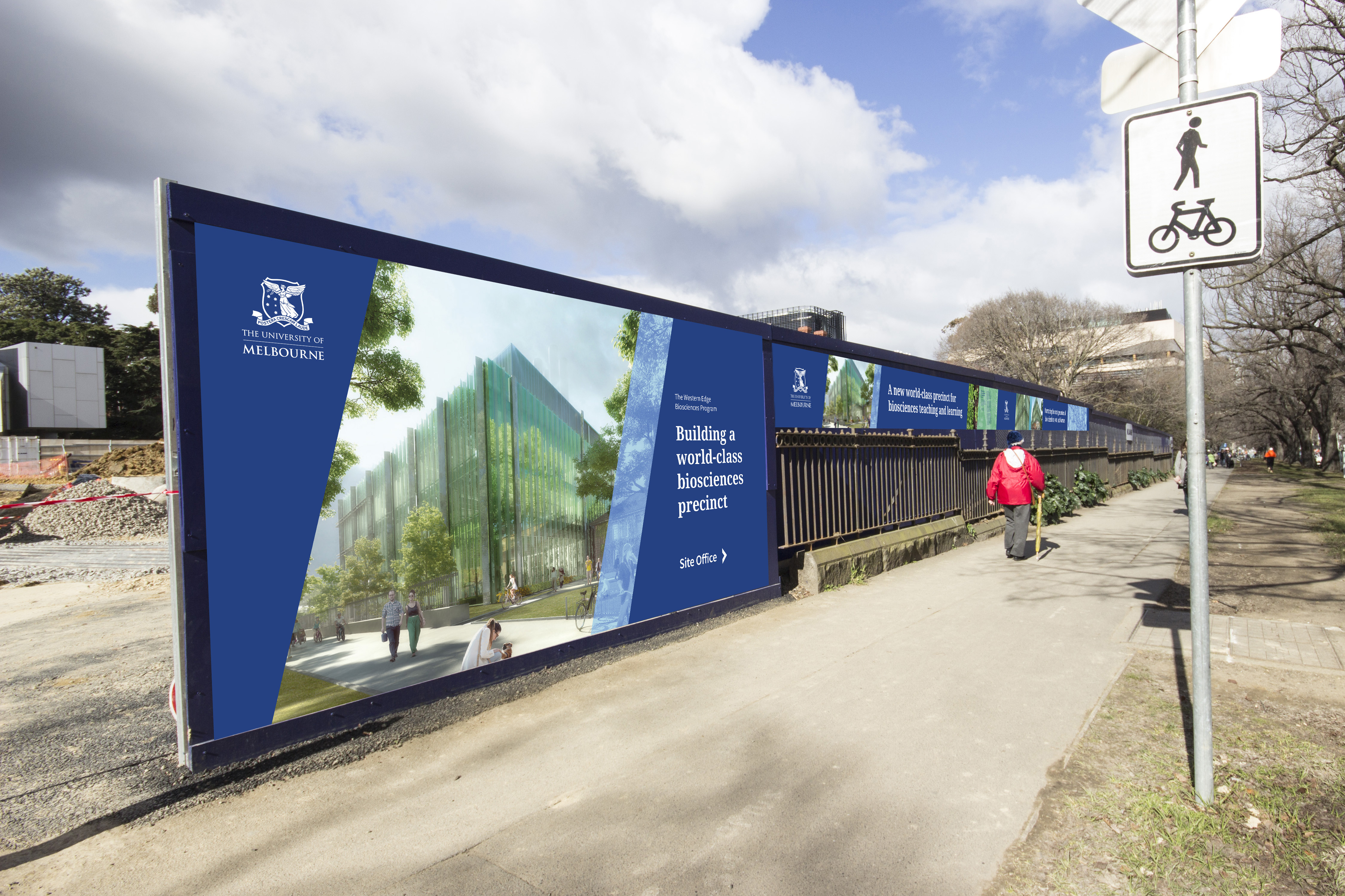 University of Melbourne Fence hoarding design