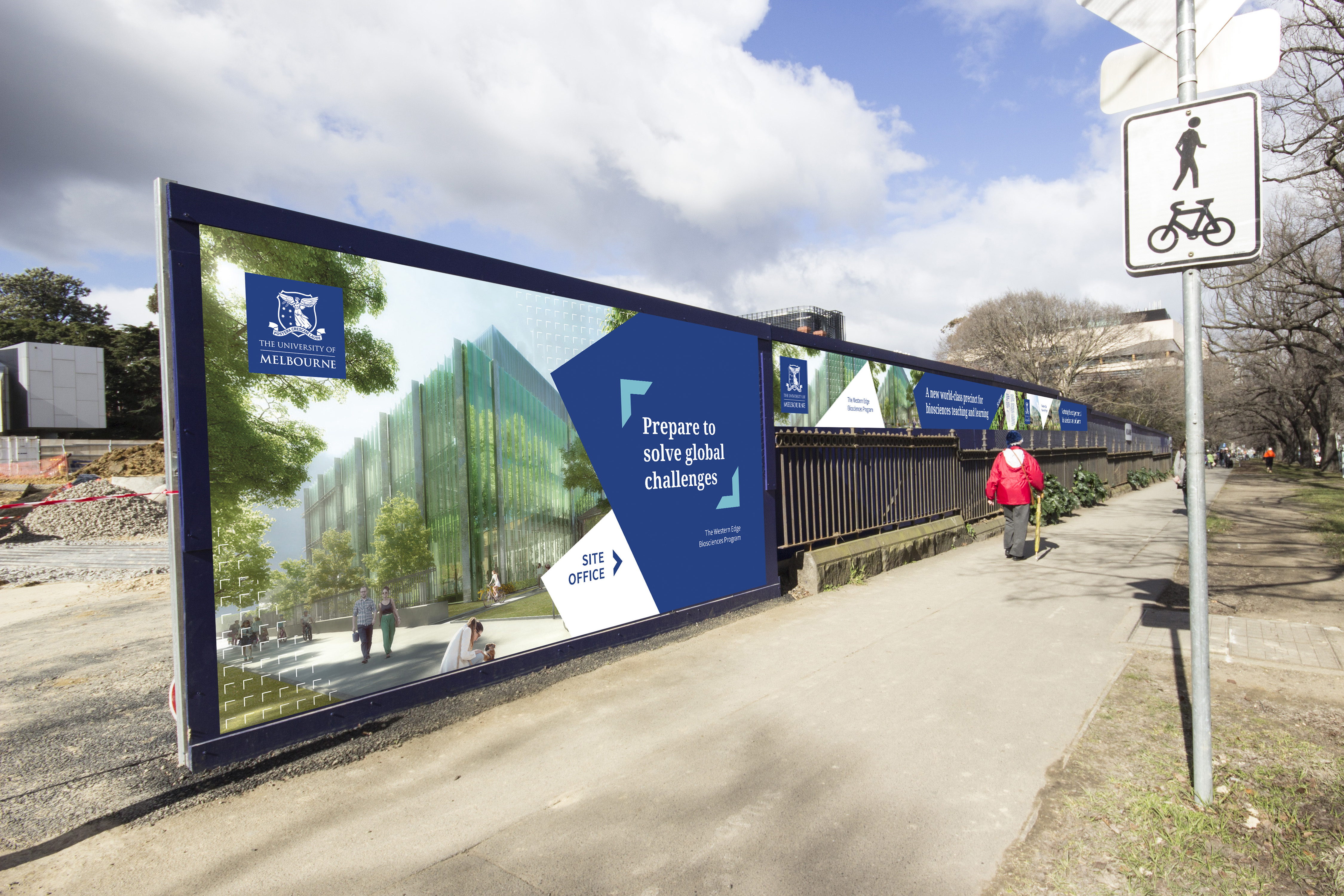 University of Melbourne Fence hoarding design