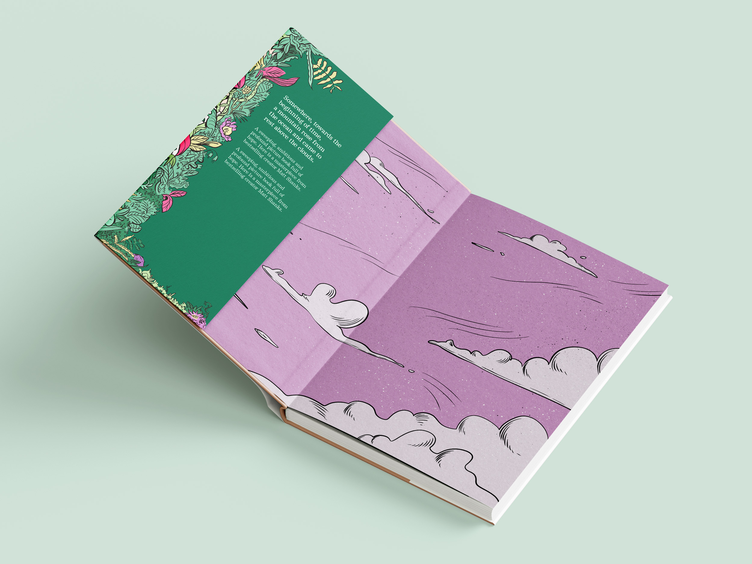 When the Mountain Wakes endpapers